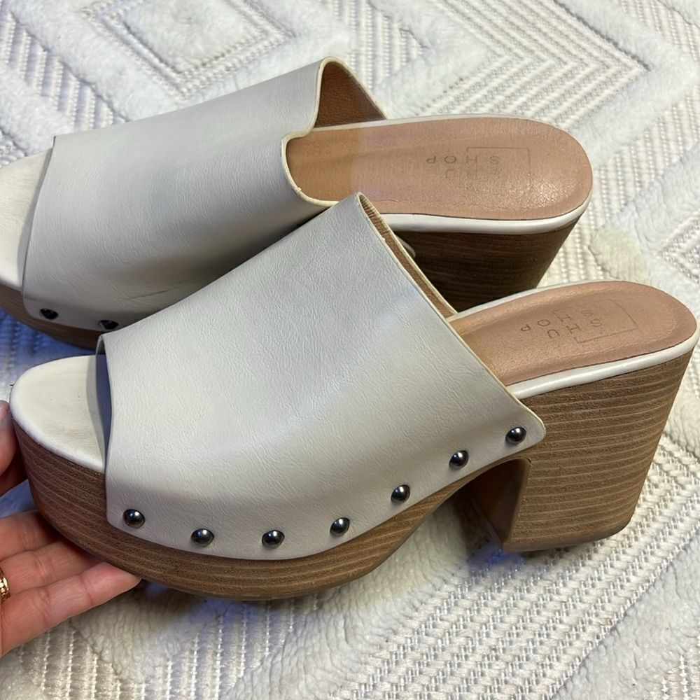 SHU SHOP - Gina Open Toe Clog Wedge Heel - Picture 14 of 14